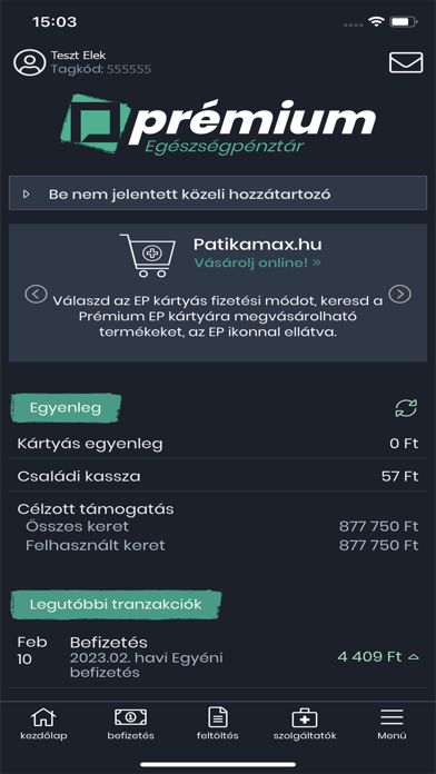 PRÉMIUM Egészségpénztár Screenshot