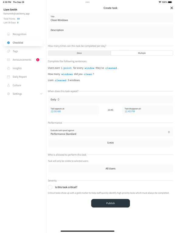 Valchemy iPad screenshot 3 - Business app