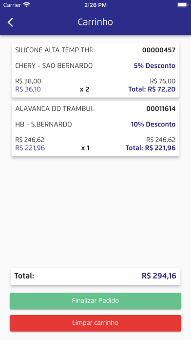 B2B CAOA Peças On-line Screenshot