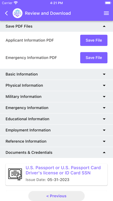 Ez-Onboarding iPhone screenshot 9 - Medical app