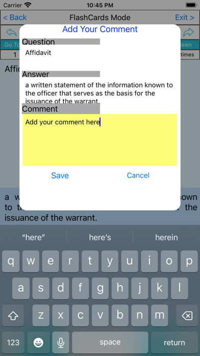 Legal Investigation Procedures Screenshot