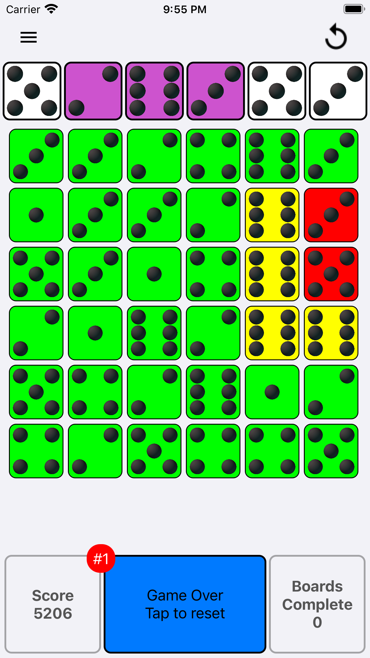 Dice Match Bingo