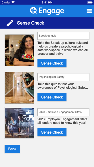 Engage for employee engagement Screenshot