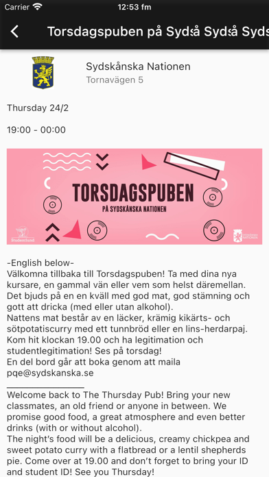 EventLund Screenshot