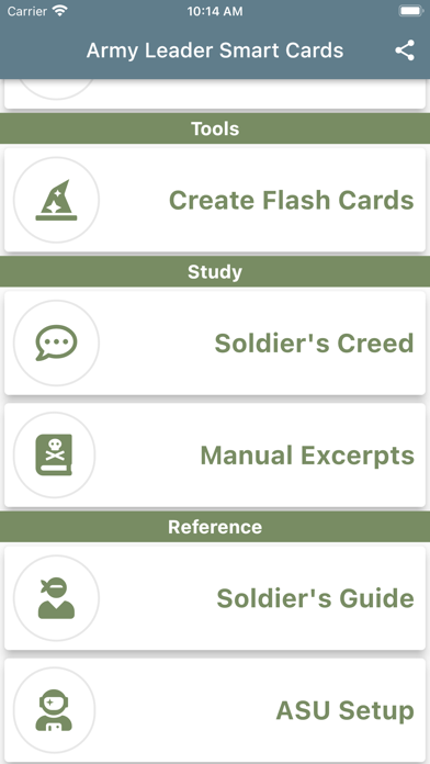 Army Leader Smart Cards Screenshot