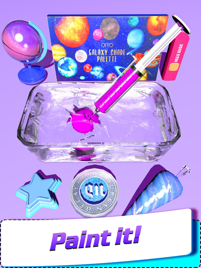 Mix Makeup and Pop it into Slime