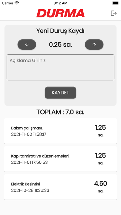 Durma Arızi Bakım Screenshot