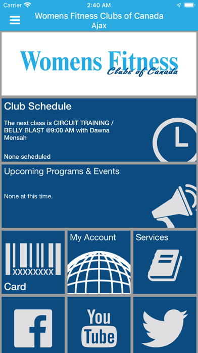 Womens Fitness Clubs of Canada Screenshot