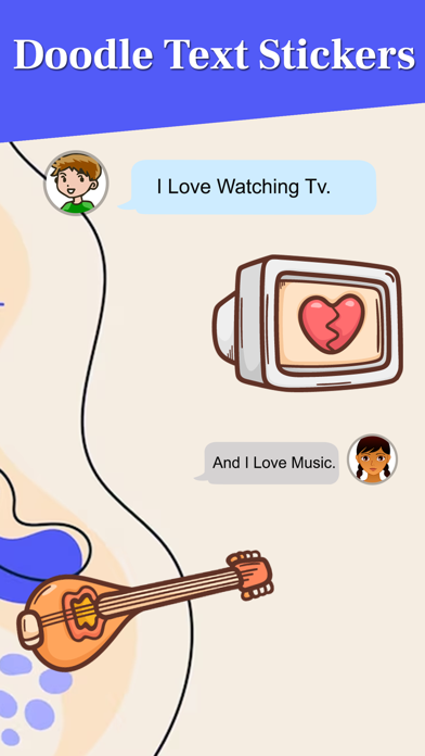 Doodle Text Stickers Screenshot