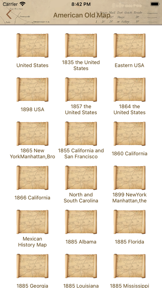 #2. U.S. old map (iOS) By: 跃伟 侯