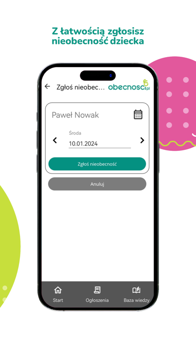 Obecnosci Rodzice/Opiekunowie Screenshot