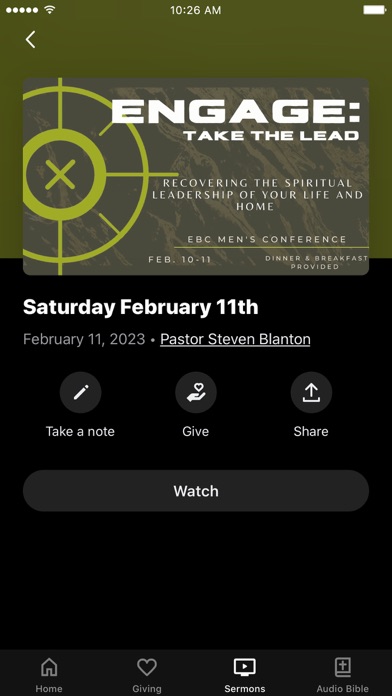 Ebenezer Baptist Church NC Screenshot