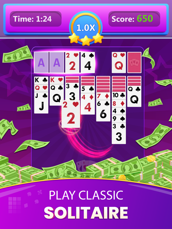Solitaire Vie: Real Money Game iPad screenshot 1 - Games app