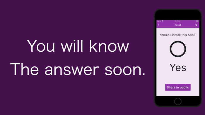Two Choices answering app