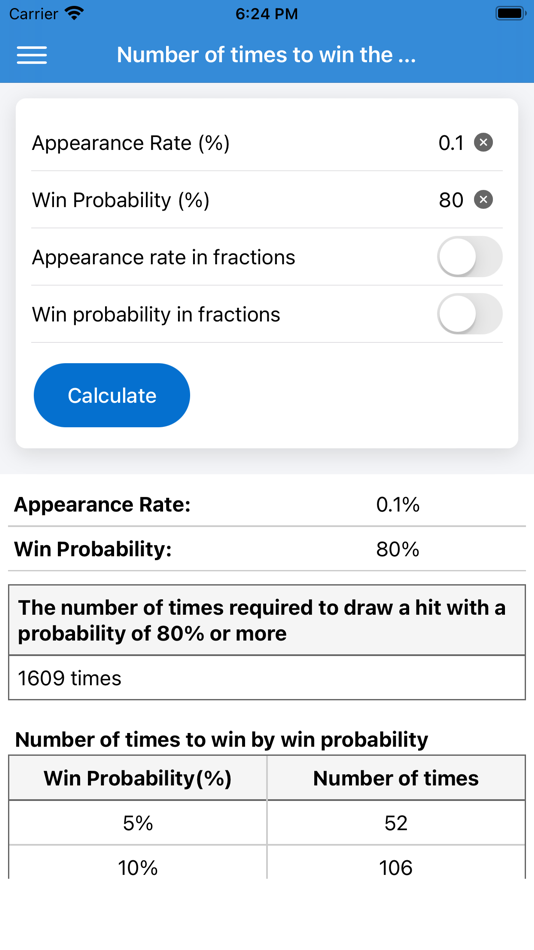 #3. Lottery Probability Calculator (iOS) 由: Kouji Yamauchi