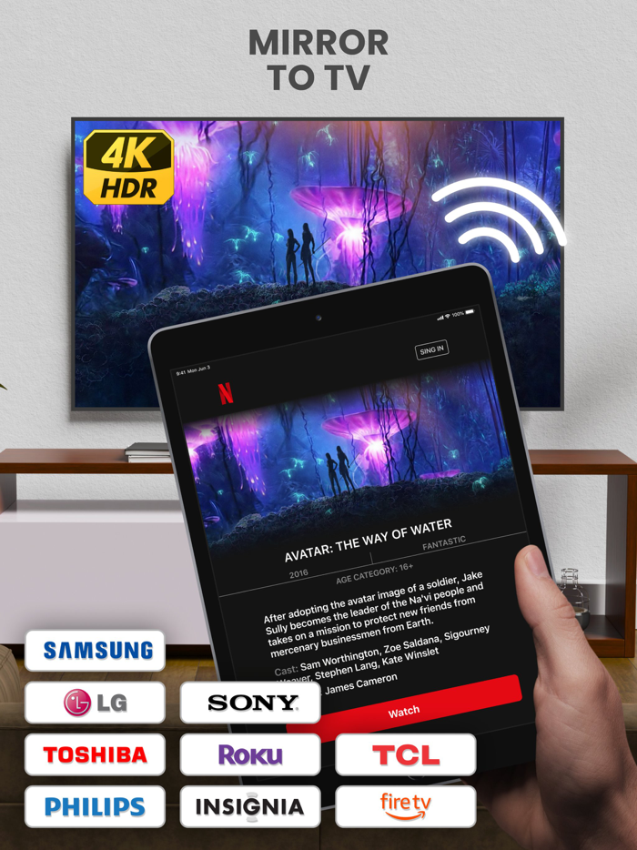 Screen Mirroring  Cast to TV.