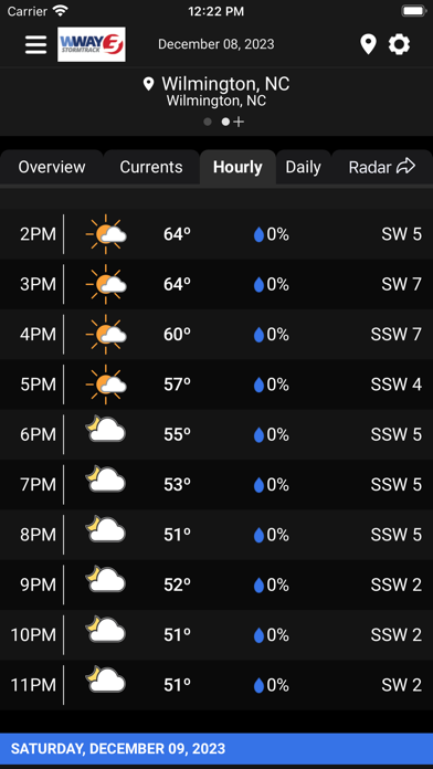 WWAY TV3 StormTrack 3 Weather Screenshot