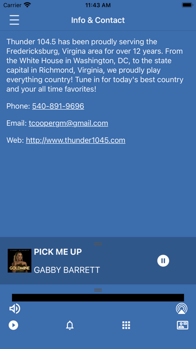 Thunder 104.5 Screenshot 3 - AppWisp.com Thunder 104.5 Screenshot 3 - AppWisp.com
