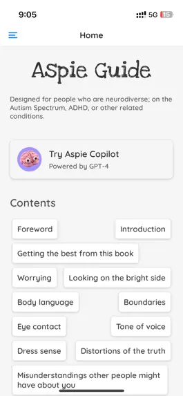 Game screenshot Aspie Guide: Therapy Chatbot mod apk