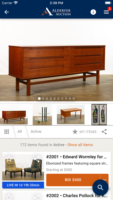 Alderfer Auction Screenshot