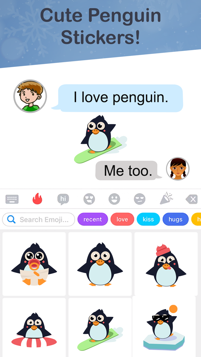 Cute Penguin Stickers.