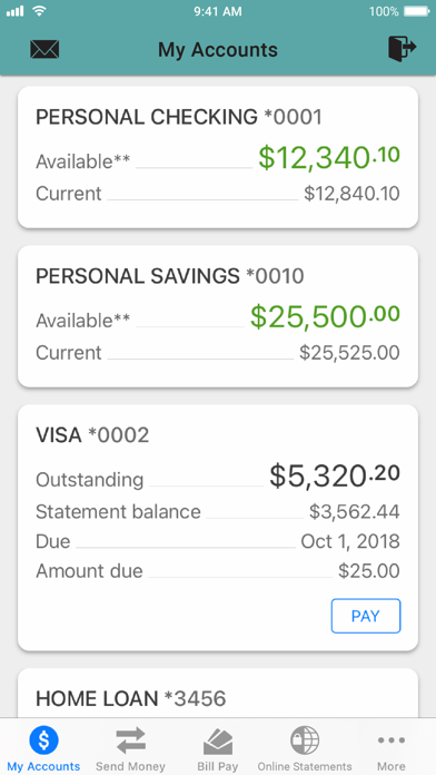 Olympia Credit Union Screenshot