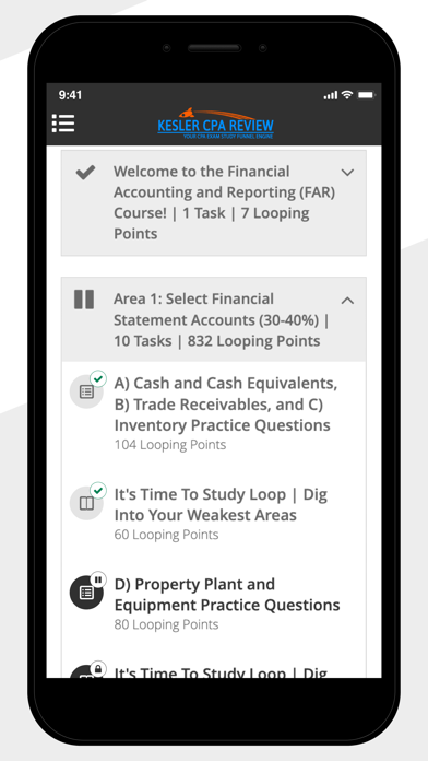 Kesler's CPA Exam Review Screenshot