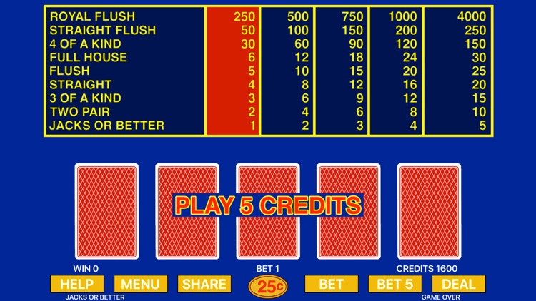 Jacks or Better - Video Poker! screenshot-3