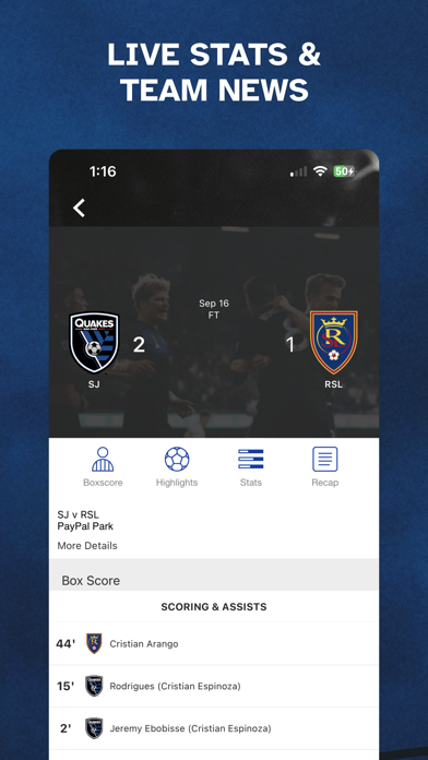 San Jose Earthquakes Screenshot