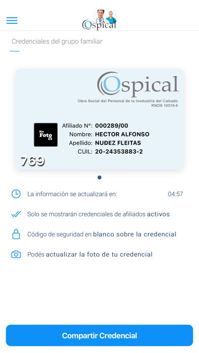 Ospical - Credencial Digital Screenshot