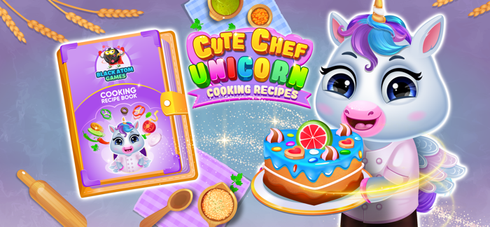 Cute Chef Unicorn Cook Recipes