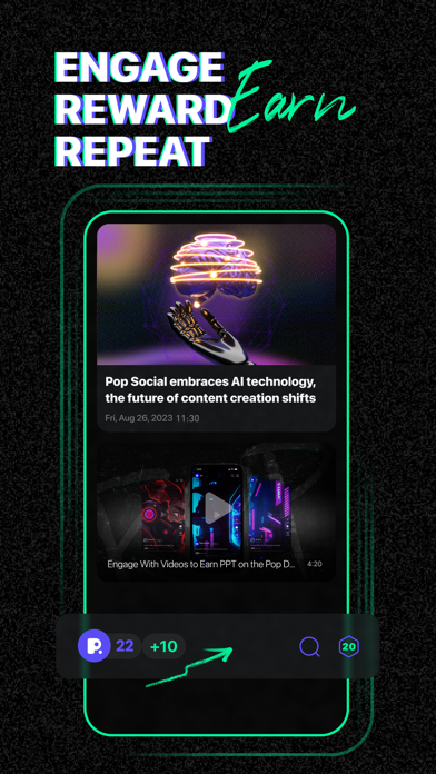 Pop Social: Web3 Create & Earn Screenshot