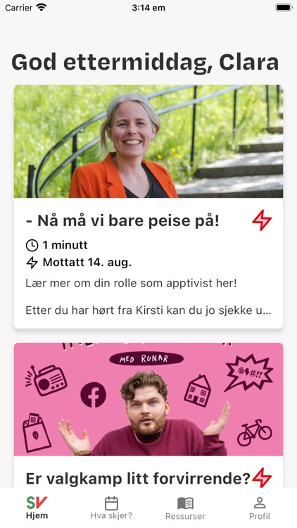 Sosialistisk Venstrepartis app