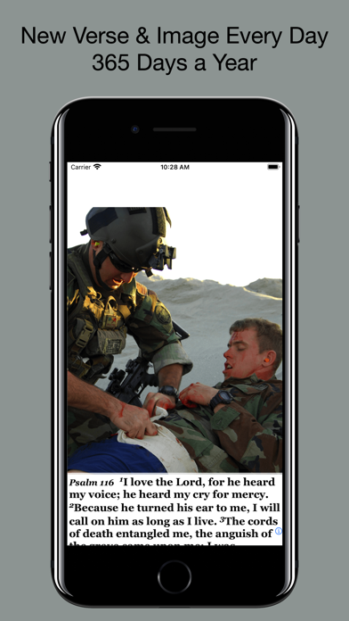 Navy Psalm Daily Quotes NIV Screenshot