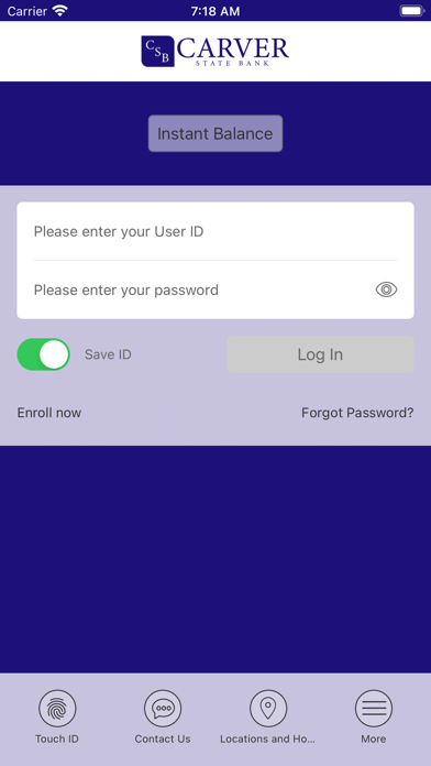 Carver State Bank Mobile App Screenshot