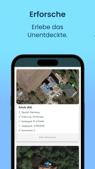 Screenshot von Lost Place App auf dem iPhone 4