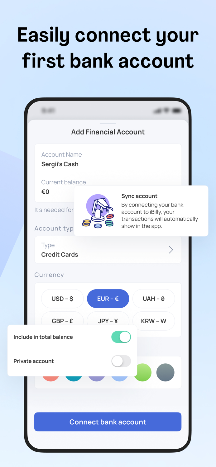 iBilly - Budgets and Money Saver