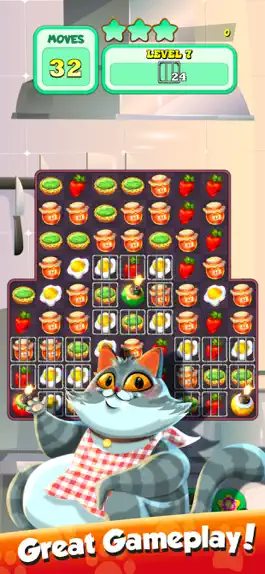 Game screenshot Greedy Cat Match 3 apk