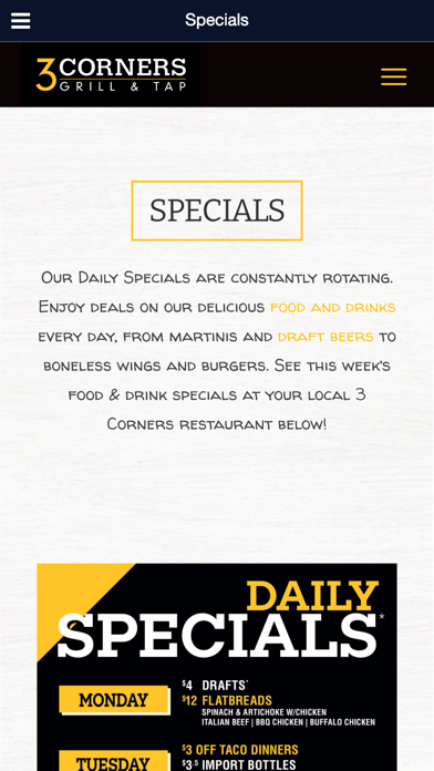 3 Corners Grill & Tap Screenshot