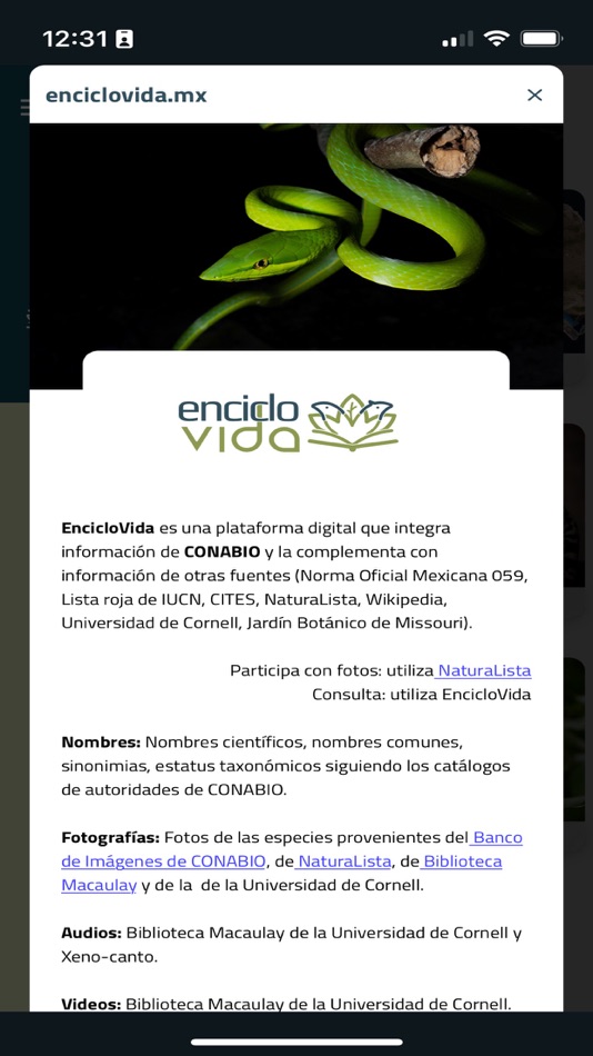 #3. Enciclovida (iOS) 由: CONABIO