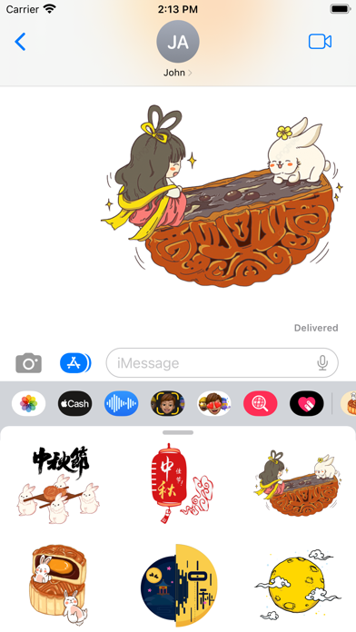 Mooncake Moonlight Stickers Screenshot