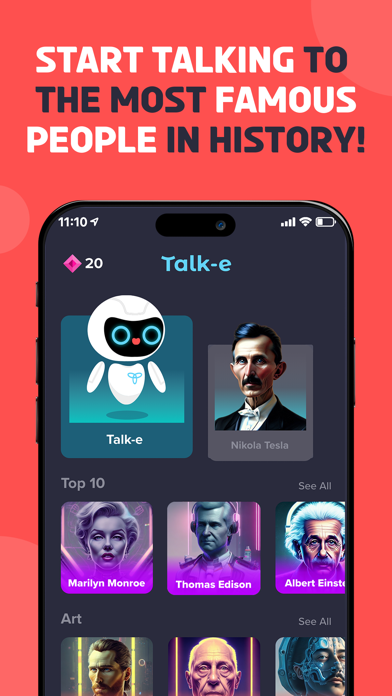 Talke AI - Chat AI And Celebs. Screenshot