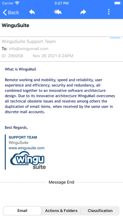 WinguMail Screenshot