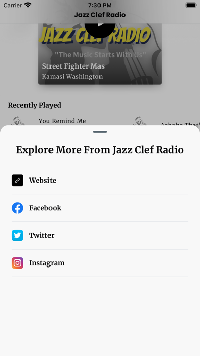 Jazz Clef Radio Screenshot