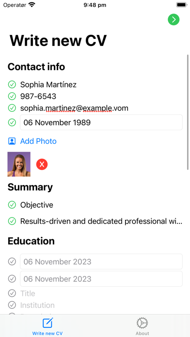 CV Fox - Professional resume Screenshot