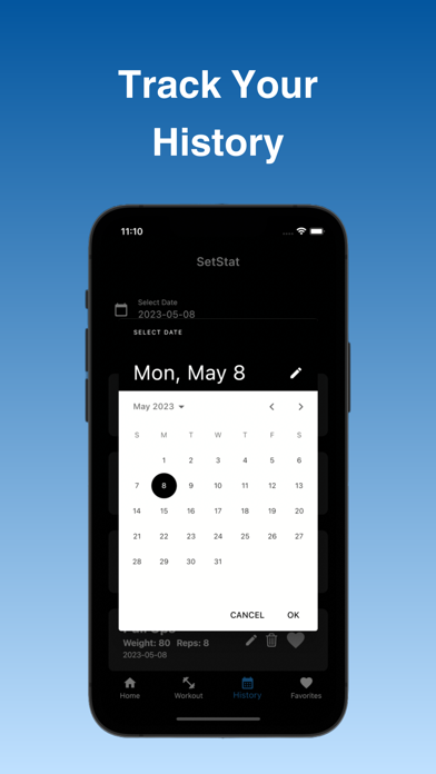 SetStat - Workout Log Screenshot