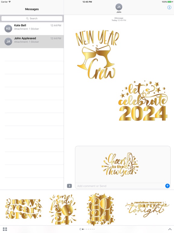 Screenshot #5 pour 2024 New Year Sticker Set +
