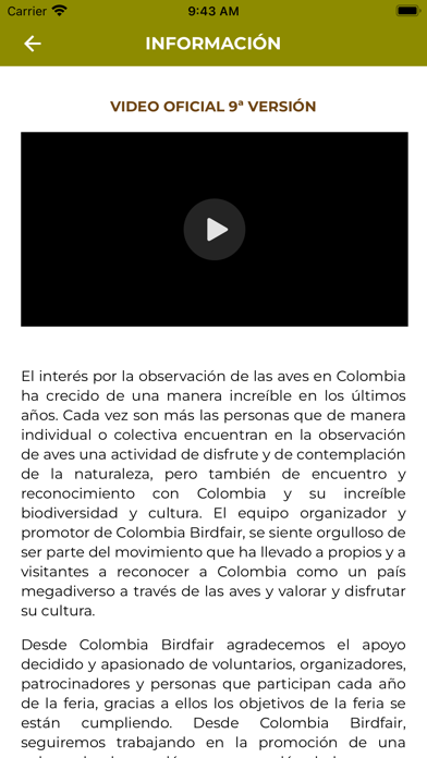 Colombia Birdfair 2023 Screenshot