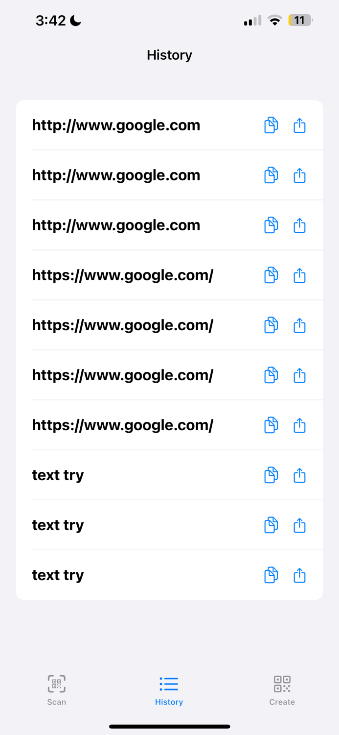 QR Scanner  WiFi Contact URL