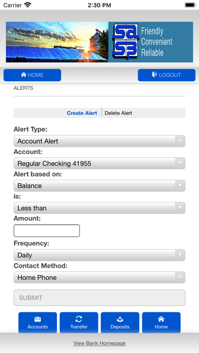 Swedish American State Bank Screenshot